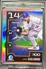 Jac Caglianone RARO NOVATO RC REFRACTOR TARJETA DE INVERSIÓN SSP CROMO REALEZA COMO NUEVO segunda mano  Embacar hacia Mexico