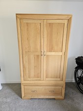 Solid oak wardrobe for sale  UK