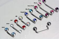 Barras superficiales de titanio - con gemas de cristal - grapas, clips, perforaciones superficiales segunda mano  Embacar hacia Mexico