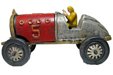 Reprodução 10" ferro fundido #5 carro de corrida capô operacional abertura e rodas 5 lb. comprar usado  Enviando para Brazil