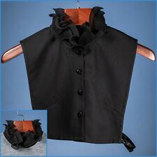 Usado, Blusa blusa preta com babados gola alta poliéster gola vertical falsa camisa falsa comprar usado  Enviando para Brazil