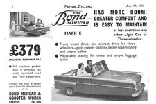 1958 advert bond for sale  SIDCUP