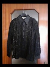 Camicia nera pizzo usato  Barletta