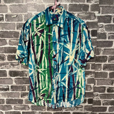 Camisa Jams World verde azul floral botão para baixo PEQUENA P comprar usado  Enviando para Brazil