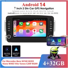 Rádio estéreo veicular GPS Android 14 4GB 32GB 7"" para Mercedes-Benz Viano Vito Vaneo comprar usado  Enviando para Brazil