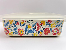 Recipiente de armazenamento de alimentos de cerâmica PIONEER WOMAN padrão rosa doce pequeno comprar usado  Enviando para Brazil