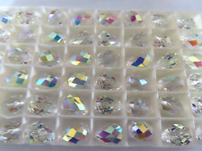 Usado, 12 contas Swarovski em forma de pera em cristal 13,5x9mm AB. #5500 comprar usado  Enviando para Brazil