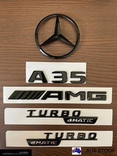 Emblema logotipo porta traseira porta-malas Mercedes A35 AMG preto brilhante W177 escotilha classe A comprar usado  Enviando para Brazil