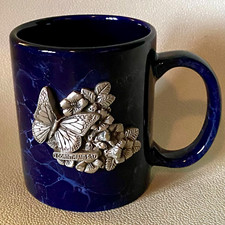 Caneca de café 2 Corinthians 6:17 cerâmica marmorizada azul com borboleta de estanho 3D comprar usado  Enviando para Brazil