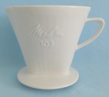 Filtro de café MELITTA 103 gotejador despeje sobre porcelana branca cone de 3 furos Alemanha, usado comprar usado  Enviando para Brazil