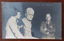 Cartolina mussolini busto usato  San Giuliano Milanese