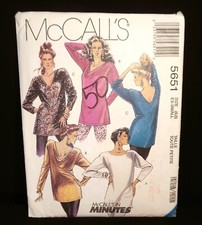 McCall's 5651 Misses Tunics (em minutos) Vintage 1991 Padrão tamanho 6-8 sem cortes, usado comprar usado  Enviando para Brazil