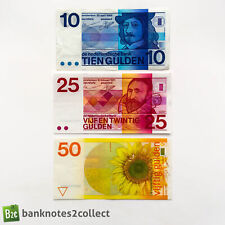 HOLANDIA: Zestaw 3 banknotów guldenów holenderskich. na sprzedaż  Wysyłka do Poland