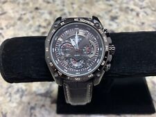 Casio EF-550 EDIFICE cronógrafo de aço inoxidável pulseira de couro esportiva comprar usado  Enviando para Brazil