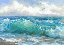 Vagues écume tableau d'occasion Vagues écume tableau d'occasion  Sélestat