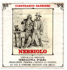 Etichetta anni nebbiolo usato  Valdilana