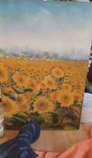 Tableau huile champs d'occasion  Toulon-