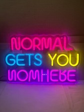 Placa de neon humor normal gets you nowhere 16” de largura por 10” de altura placa de neon comprar usado  Enviando para Brazil