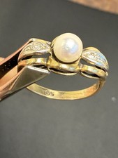 Damenring gelbgold perle gebraucht kaufen  Ratzeburg