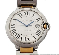 Cartier Ballon Bleu Gold SS W2BB0022 relógio masculino automático caixa papéis	 comprar usado  Enviando para Brazil