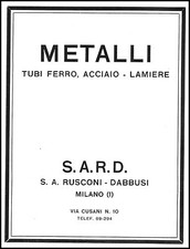 Pubblicita 1927 metalli usato Pubblicita 1927 metalli usato  Biella