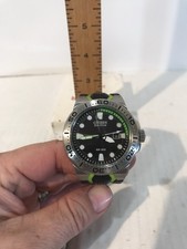 Relógio de pulso Citizen masculino Eco-Drive WR 200 verde preto pulseira de silicone relógio de mergulho, usado comprar usado  Enviando para Brazil