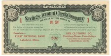 Savings account check for sale  Gilbert