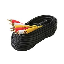 Usado, Cabo A/V estéreo áudio/vídeo 25 pés - 3 RCA, conectores banhados a ouro comprar usado  Enviando para Brazil