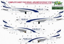 Adesivos Boeing 757 e 737 El Al & Arkia Brasil BD144-27 1/144 comprar usado  Brasil 