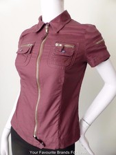 Blusa MARC JACOBS Feminina Tamanho 2 AU 6 - Pequena 8 Manga Curta Zíper Frontal Algodão comprar usado  Enviando para Brazil