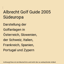 Albrecht golf guide gebraucht kaufen  Trebbin