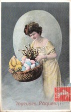 Illustrated easter women d'occasion  Expédié en Belgium