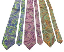 NOVA GRAVATA 3 PAUL FREDRICK PAISLEY ITALIANA JACQUARD DE SEDA SOB MEDIDA À MÃO 3,75" comprar usado  Enviando para Brazil