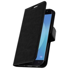 Housse Galaxy J7 2017 Etui Folio Portefeuille noir Fonction Support na sprzedaż  Wysyłka do Poland