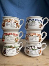 Recipe soup mugs. for sale  BUNTINGFORD