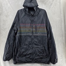Jaqueta masculina vintage Oakley forrada de náilon corta-vento com capuz zíper preta XXL comprar usado  Enviando para Brazil
