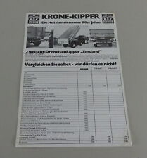 Prospektblatt technische daten gebraucht kaufen  Jever