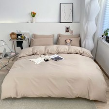 Conjuntos de roupa de cama solteiro cama de casal conjunto de capa de edredom tecido amigável à pele cor sólida comprar usado  Enviando para Brazil