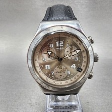Relógio masculino Swatch Irony Chrono Fog Out mostrador prateado 40 mm data de aço YCS414 novo taco comprar usado  Enviando para Brazil