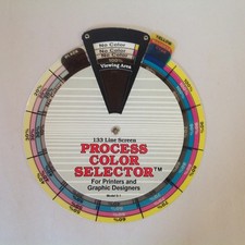 Vintage Artist's Color Wheel 133 Linha Processo de Tela Seletor de Cor Sobreimpressão Gde comprar usado  Enviando para Brazil