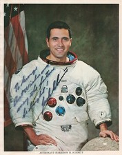 Harrison H. Schmitt Apollo 17 Moonwalker Astronauta NASA Assinado DANIFICADO PELA ÁGUA comprar usado  Enviando para Brazil