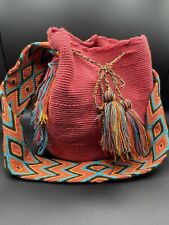 Usado, Bolsa Wayuu MOCHILA MULTICOLORIDA tecida à mão tribo indígena colombiana rosa comprar usado  Enviando para Brazil
