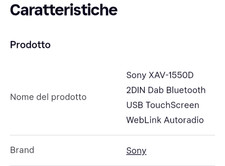 Stereo auto sony usato  Visciano