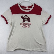 Camiseta Donkey Kong Masculina 2XL Bege Vermelho Junk Food Retro Nintendo Gamer Gráfica Camiseta comprar usado  Enviando para Brazil