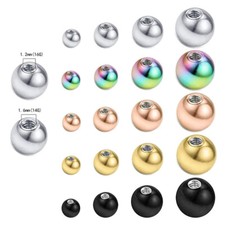20 PIEZAS Bolas de repuesto de repuesto 16G 14G Barra Piercing Piezas Accesorios segunda mano  Embacar hacia Mexico