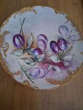 Lindo prato Haviland- design colorido raro-fruta- França pintado à mão- comprar usado  Enviando para Brazil