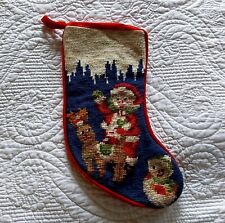 Needlepoint christmas stocking for sale  KENDAL