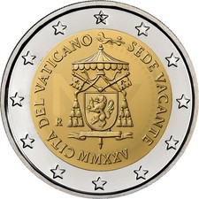 2 Euro Commemorativo Vaticano 2025 Sede Vacante FDC na sprzedaż  Wysyłka do Poland