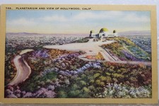 Cartão postal antigo vintage com vista para cartão California CA Los Angeles Hollywood Planetarium comprar usado  Enviando para Brazil