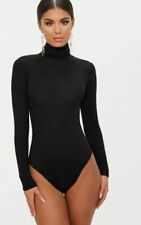 Novo Feminino Manga Longa Liso De Alta Polo Roll Collant Body Gola rulê comprar usado  Enviando para Brazil